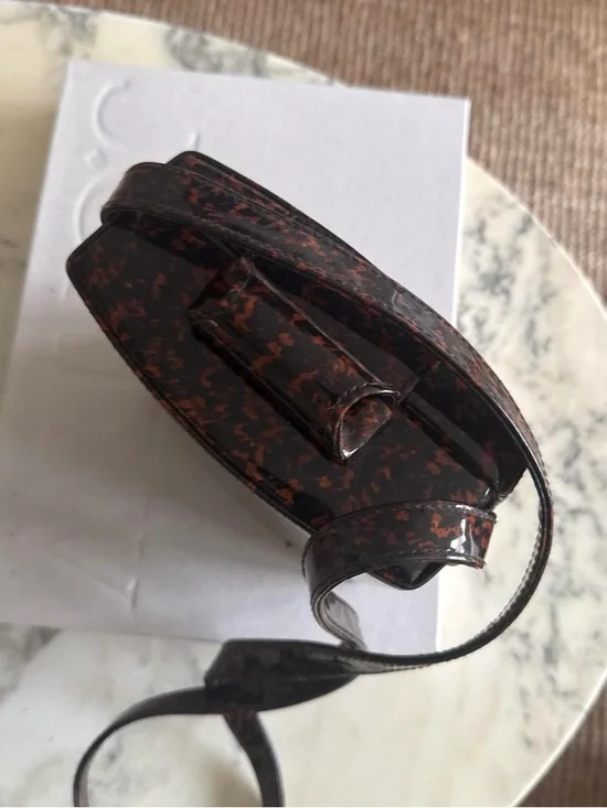 Tortoiseshell Crossbody Bag in Black & Brown - Picture 2 of 3